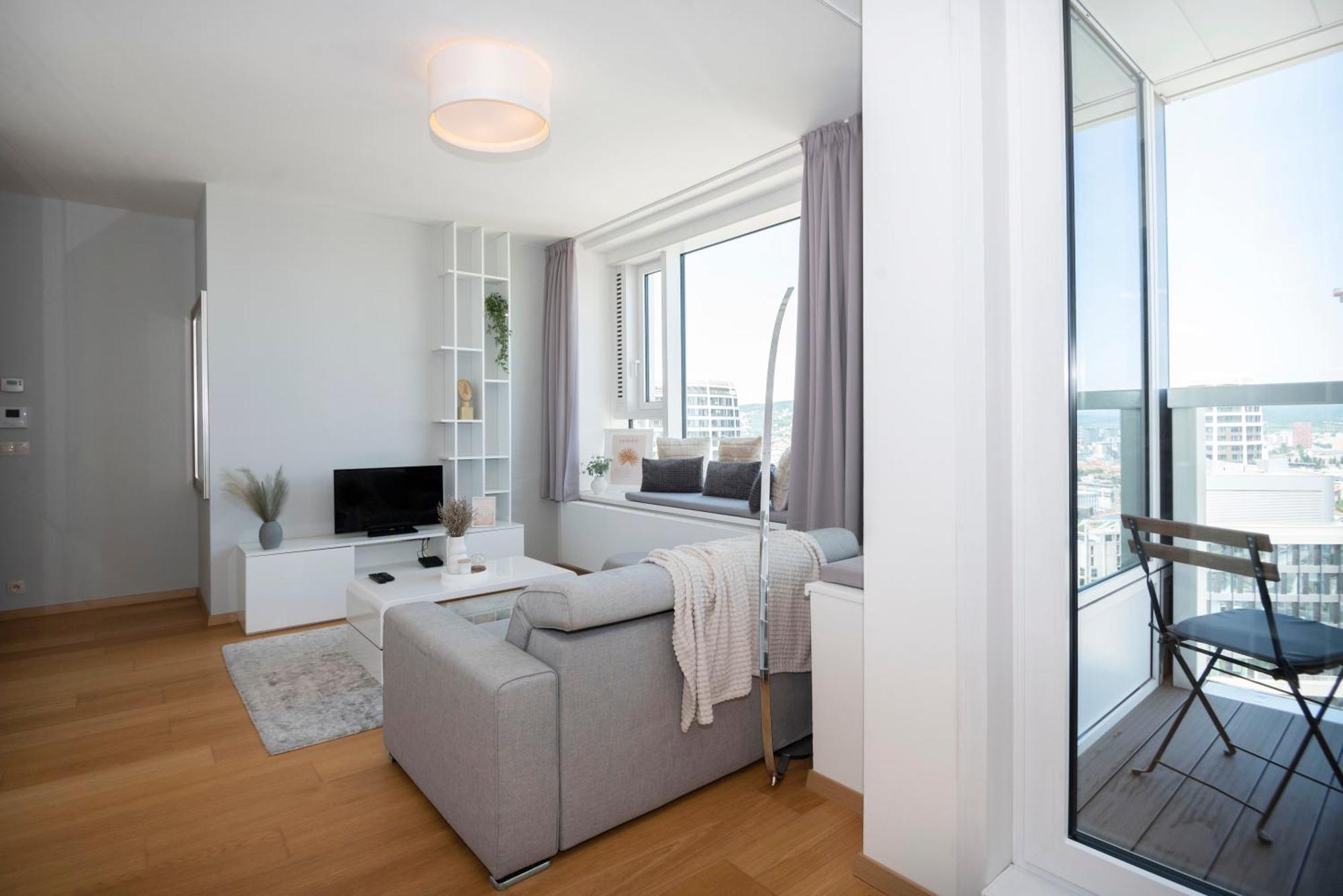 Ferienwohnung Luxury 1Bdrm On The 28Th Floor Pressburg Exterior foto
